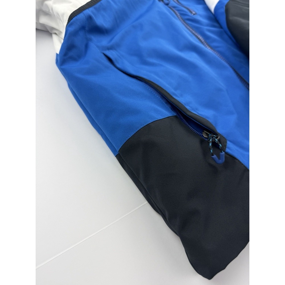 Obermeyer Teen L 14-16 Ski Jacket Blue Black White Hooded Winter Snow Coat Youth - Picture 8 of 16